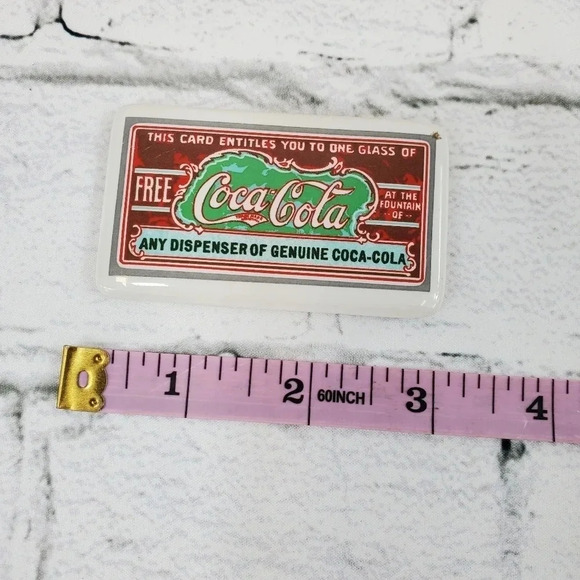 1988 Ceramic Coke Magnet Coca Cola 90s Vintage Collectable Magnet 42 - Picture 6 of 8